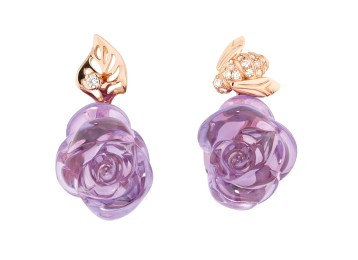 ROSE-DIOR-PRE-CATELAN-AMETHYSTE-Boucles-doreilles