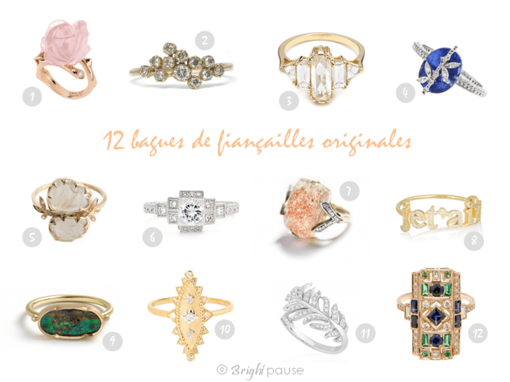 Sélection bagues de fiançailles originales